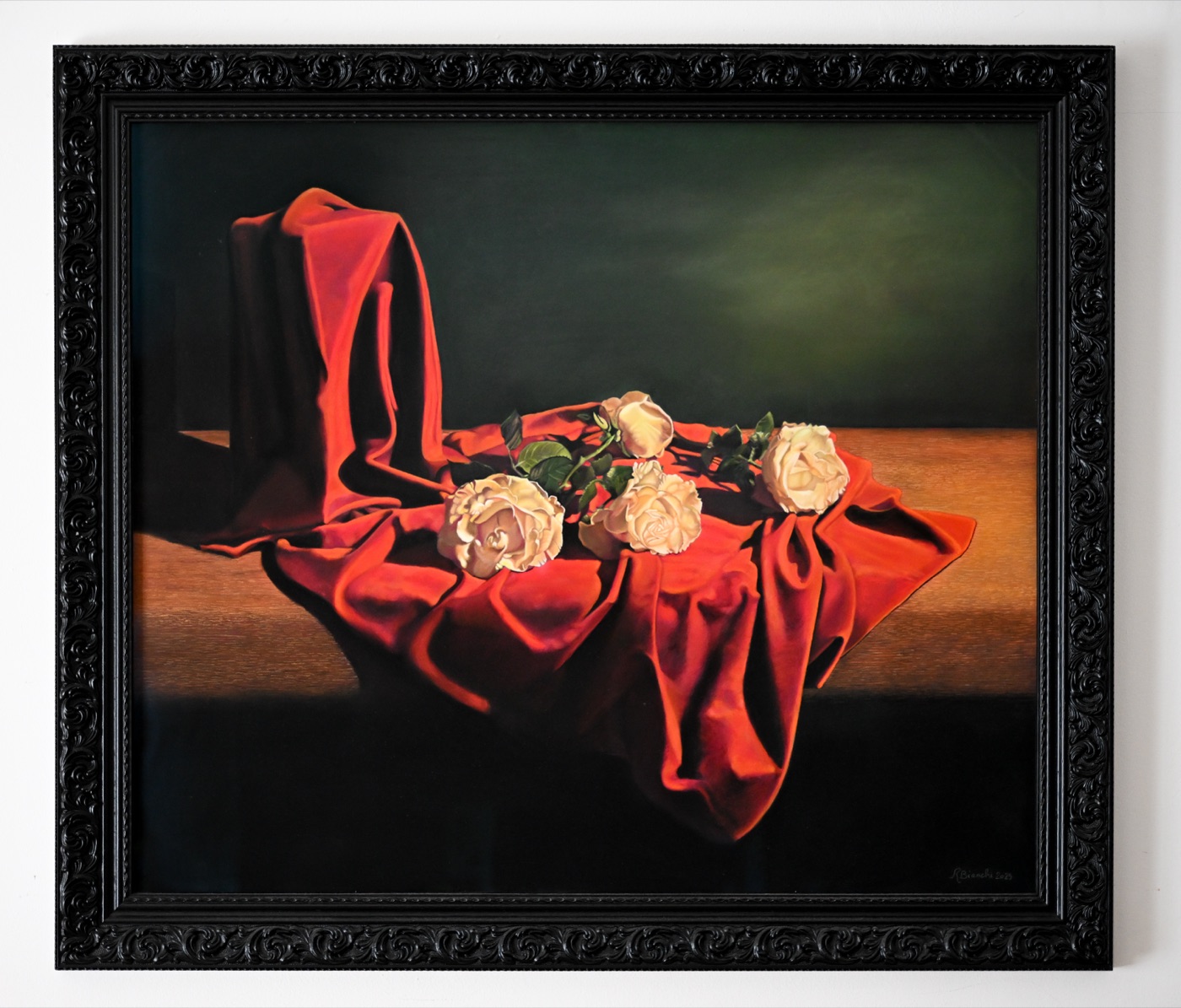 Roberto Bianchi, Rose, pastello su carta